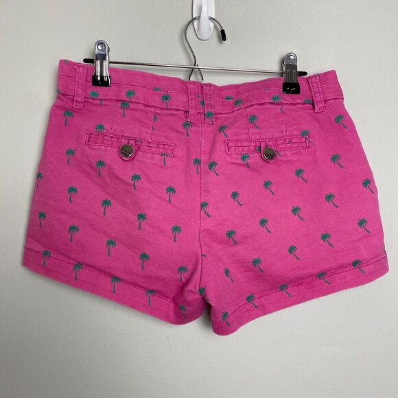 Harper Hot Pink Palm Tree Print Chino Shorts, Size XS - Picture 4 of 5